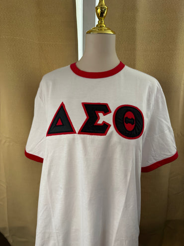 Delta Sigma Theta Varsity Greek Letters Ringer Shirt