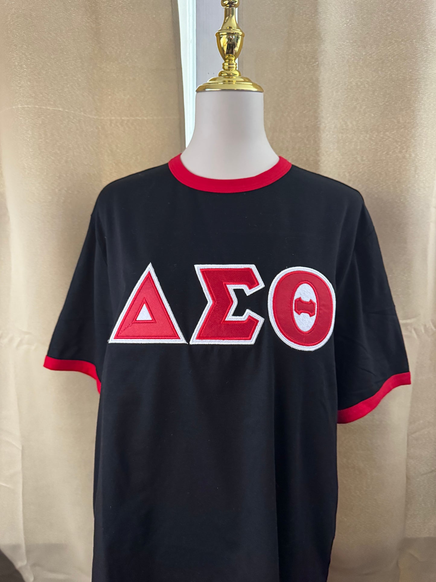 Delta Sigma Theta Varsity Greek Letters Ringer Shirt