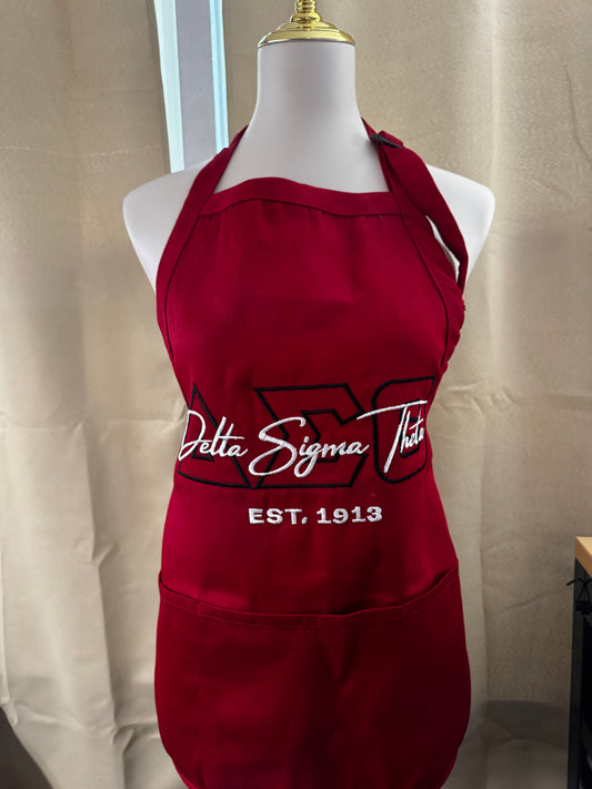 Delta Sigma Theta Full Length Apron