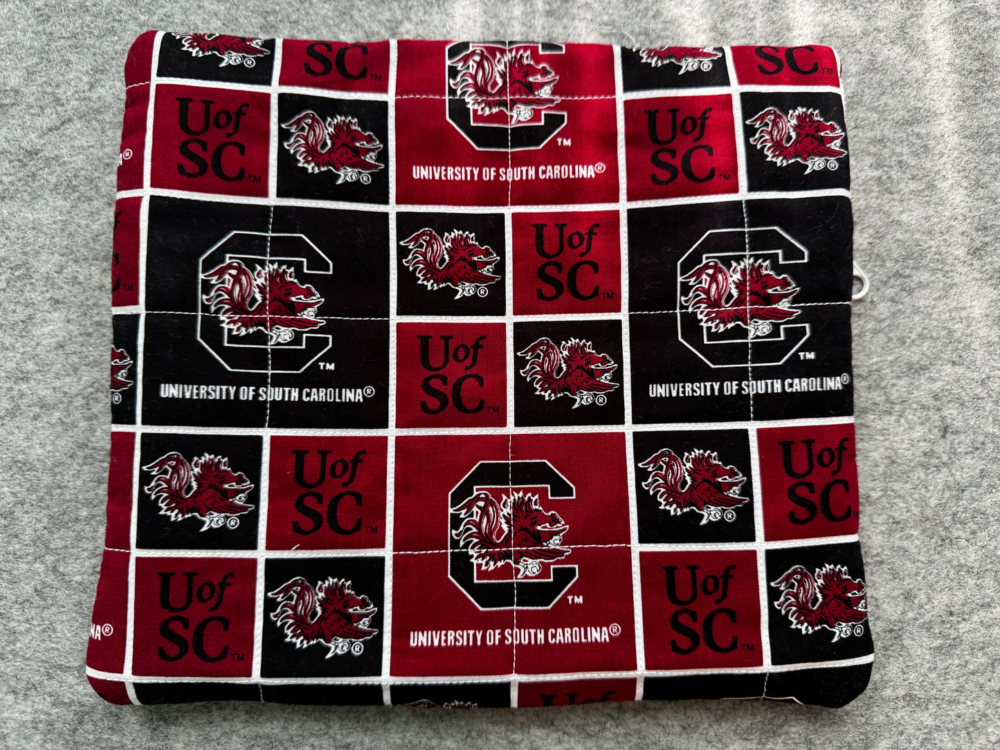 Quilted Pouch - Gamecocks Blocks