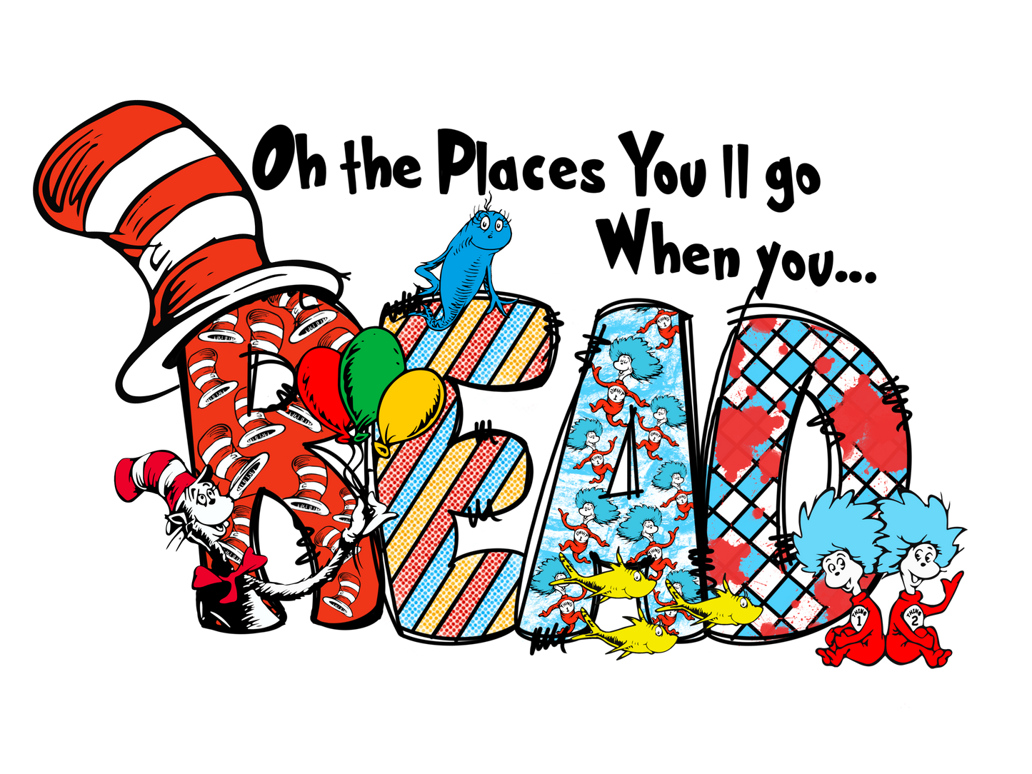 Read Across America Shirt -Oh the Places You'll Go