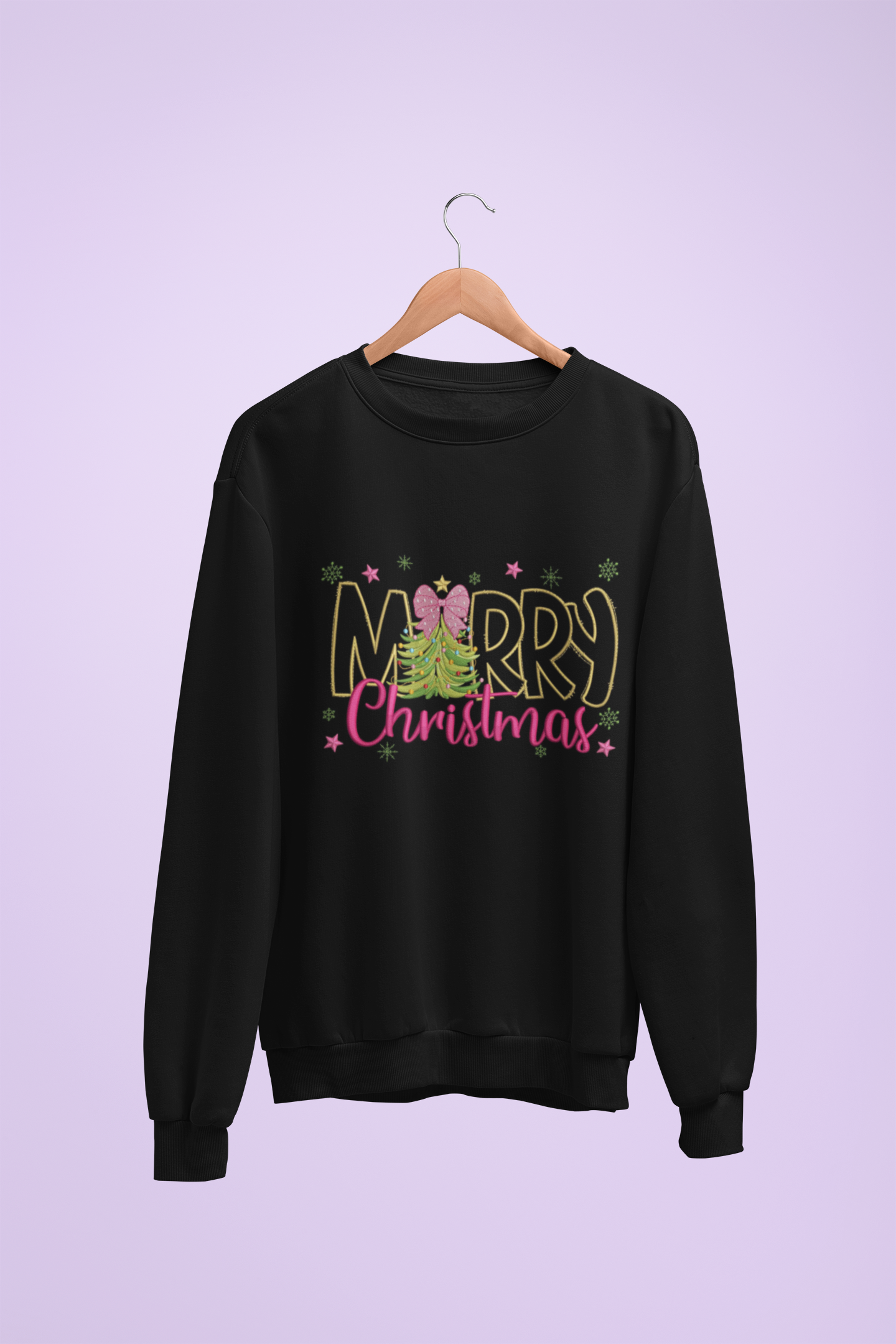 Full Stitch Embroidery - Black Merry Christmas