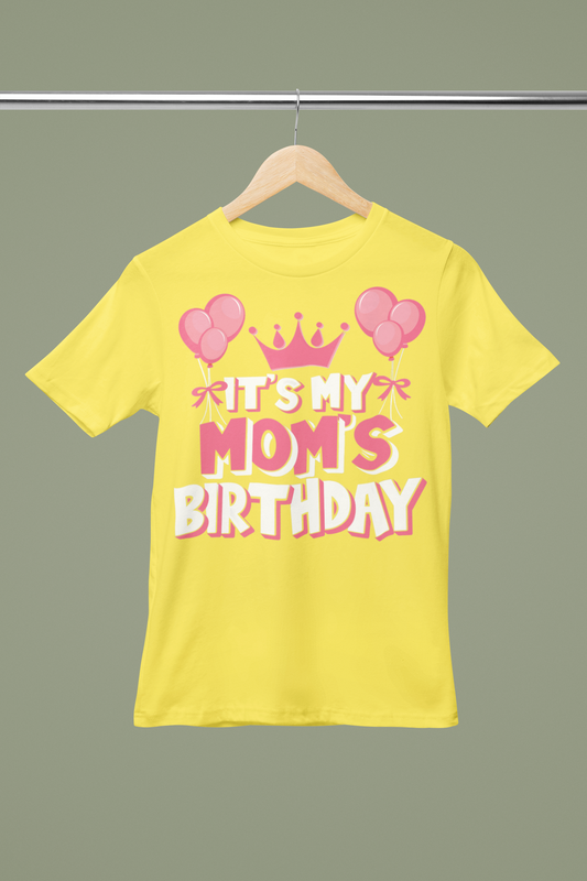 Kids It's My Mom's Birthday Short Sleeve Shirt