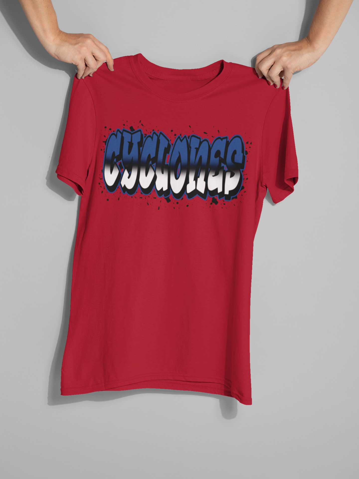 Navy Cyclone Graffiti Graphic T-Shirt