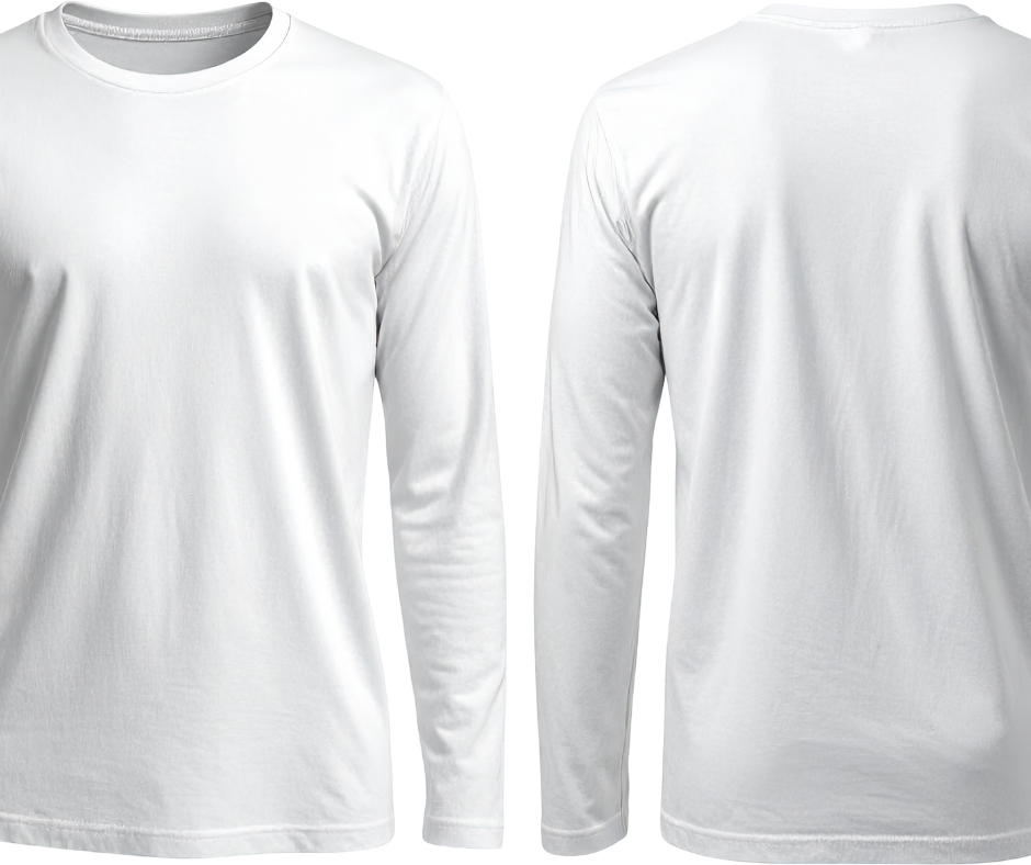 Custom DTF Printed Long Sleeve Shirt (Front and Back)