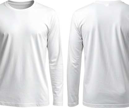 Custom DTF Printed Long Sleeve Shirt (Front and Back)