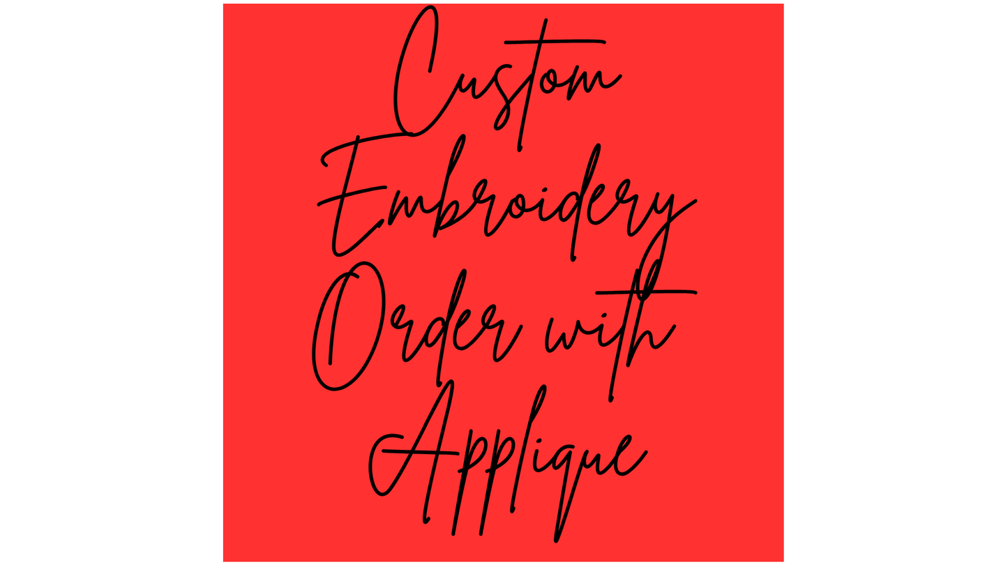 Custom Embroidery Long Sleeve Shirt with Applique