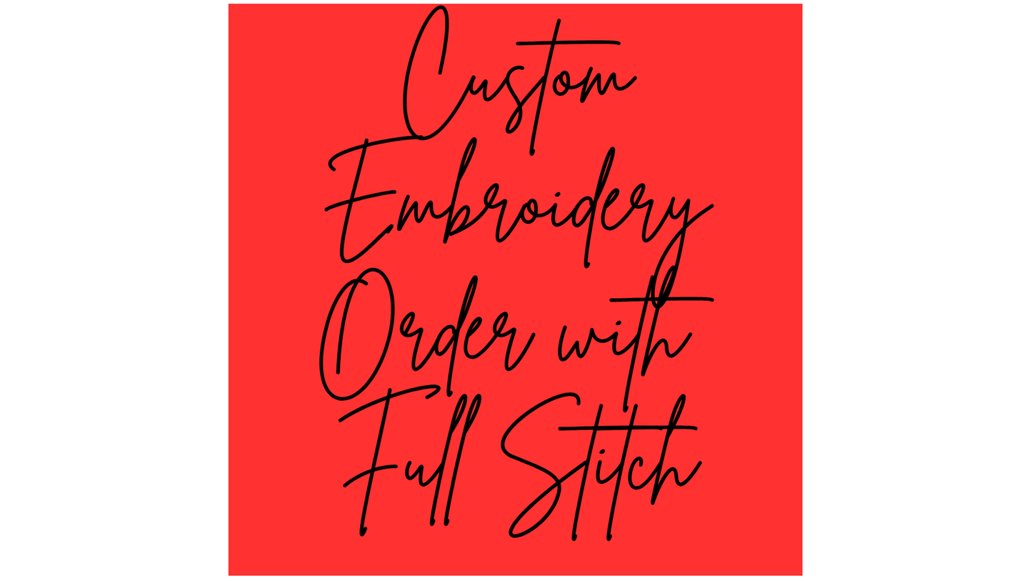 Custom Embroidery Long Sleeve with Full Stitch