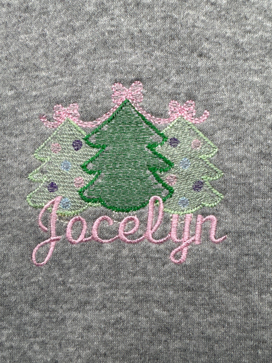 Custom Girl Christmas Trees and Bows