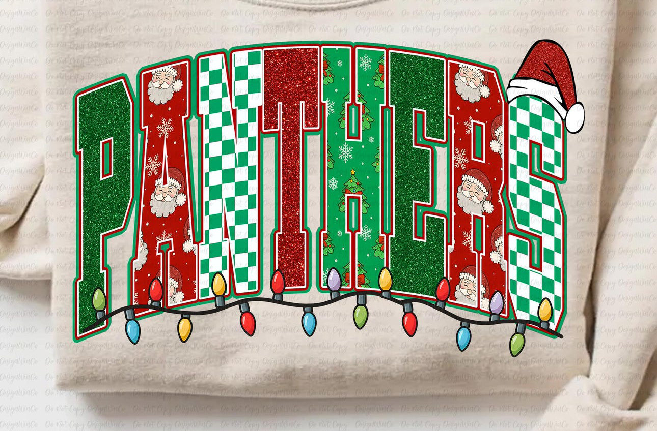 Team Mascot Holiday Block Letters