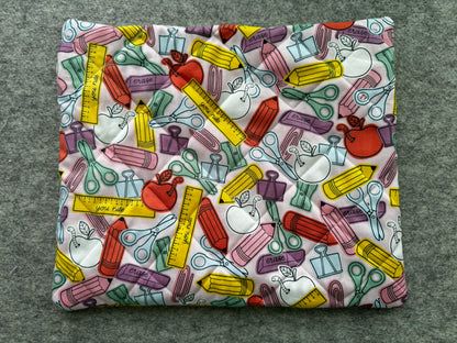 Quilted Pouch - School Supply Themed