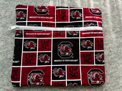 Quilted Pouch - Gamecocks Blocks