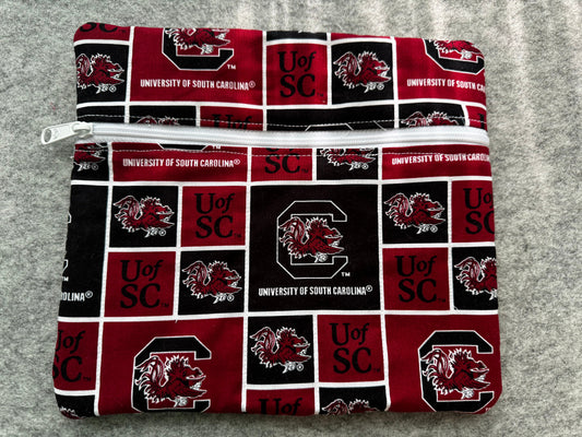 Quilted Pouch - Gamecocks Blocks