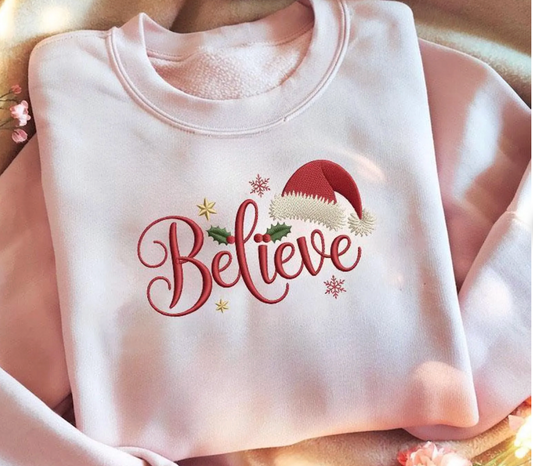 Applique Embroidery - Santa Believe