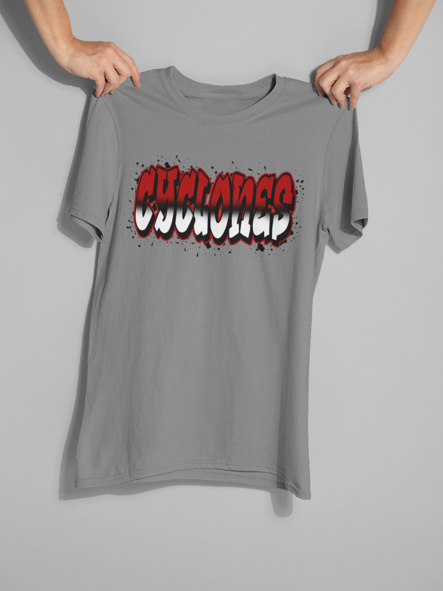Red Cyclone Graffiti Graphic T-Shirt